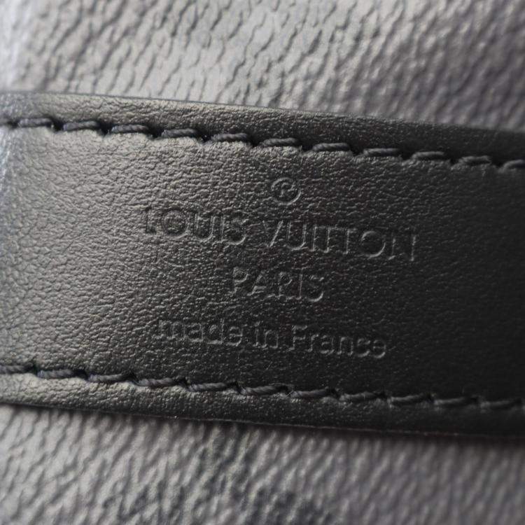 Pre Owned Louis Vuitton Keepall Bandoulière 35 Monogram Eclipse Black Shoulder Handbag