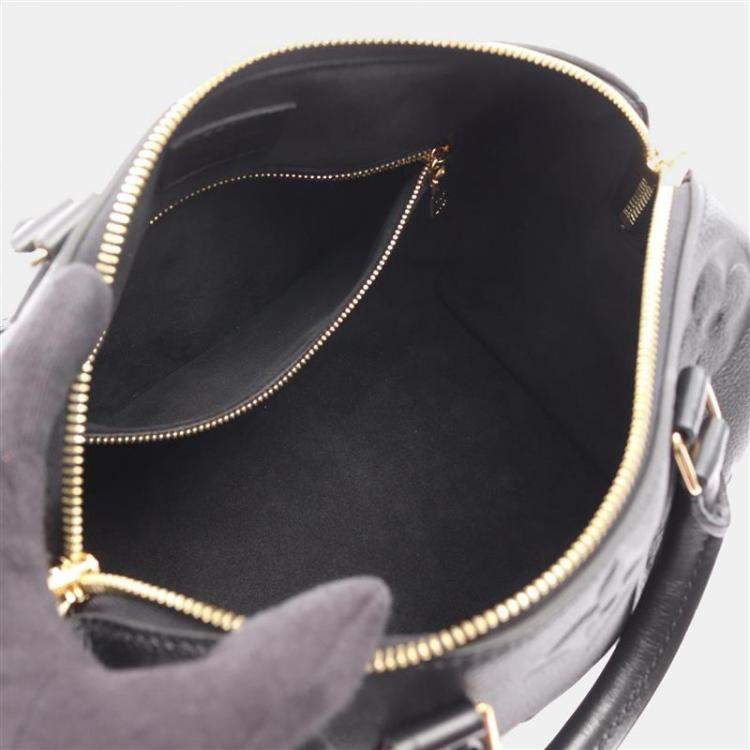 Pre Owned Louis Vuitton Speedy Bandoulière 25 Black Monogram Empreinte Giant Shoulder Bag