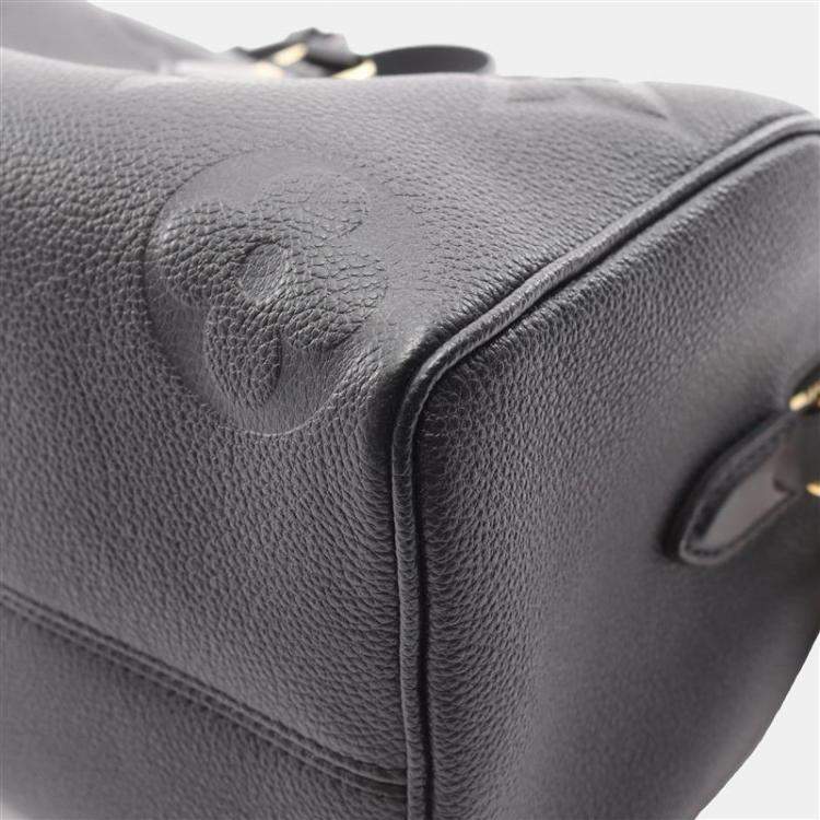Pre Owned Louis Vuitton Speedy Bandoulière 25 Black Monogram Empreinte Giant Shoulder Bag