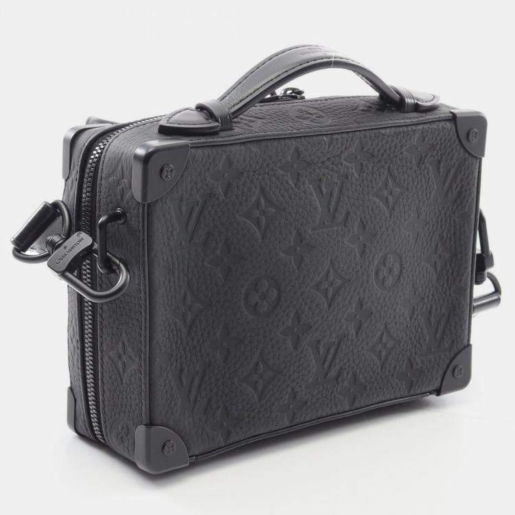 Pre Owned Louis Vuitton Steering Wheel Soft Trunk Black Monogram Taurillon Shoulder Bag