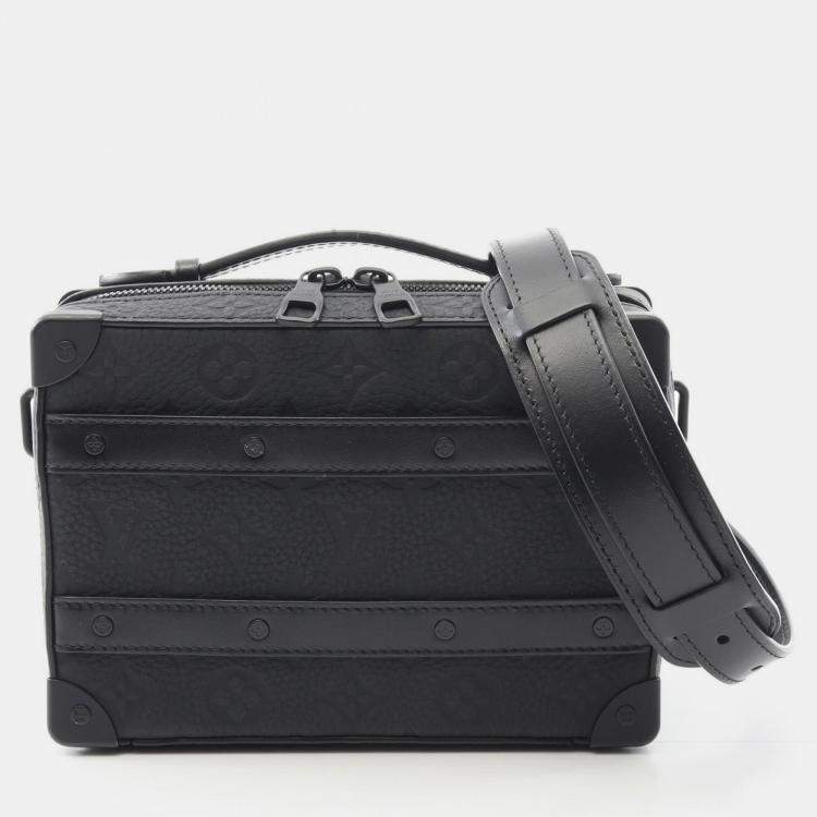 Pre Owned Louis Vuitton Steering Wheel Soft Trunk Black Monogram Taurillon Shoulder Bag