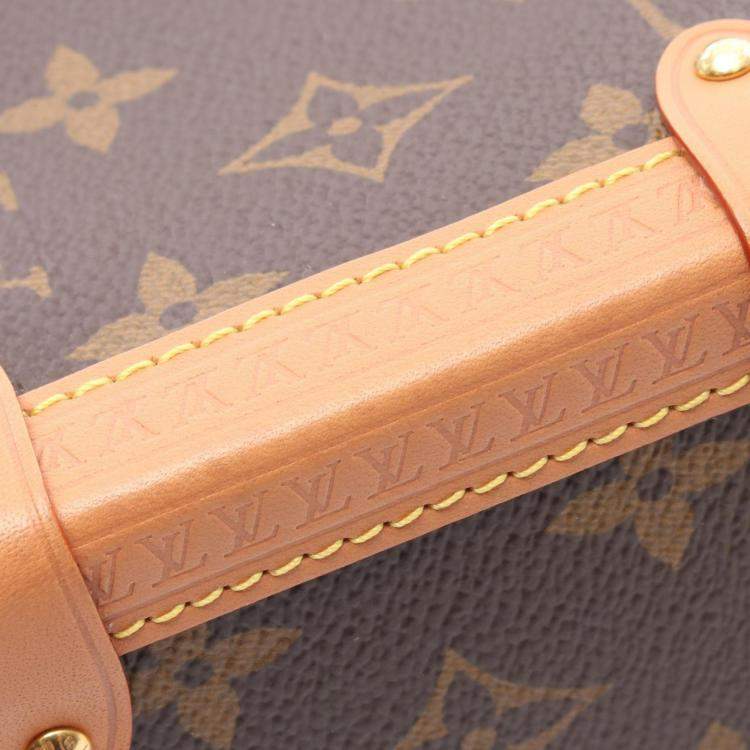 Pre Owned Louis Vuitton Side Trunk MM Brown Monogram Canvas Shoulder Bag