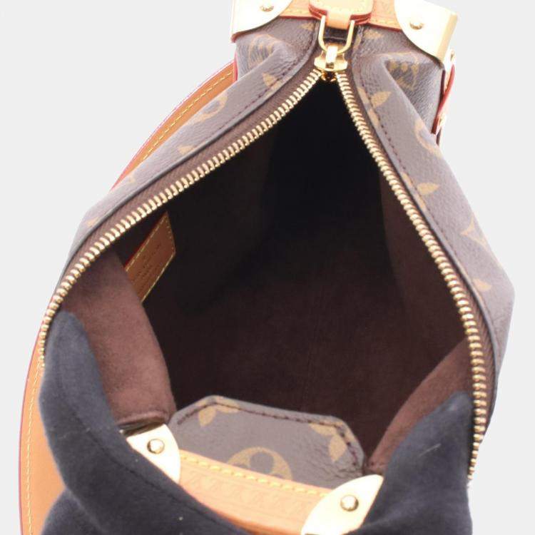 Pre Owned Louis Vuitton Side Trunk MM Brown Monogram Canvas Shoulder Bag