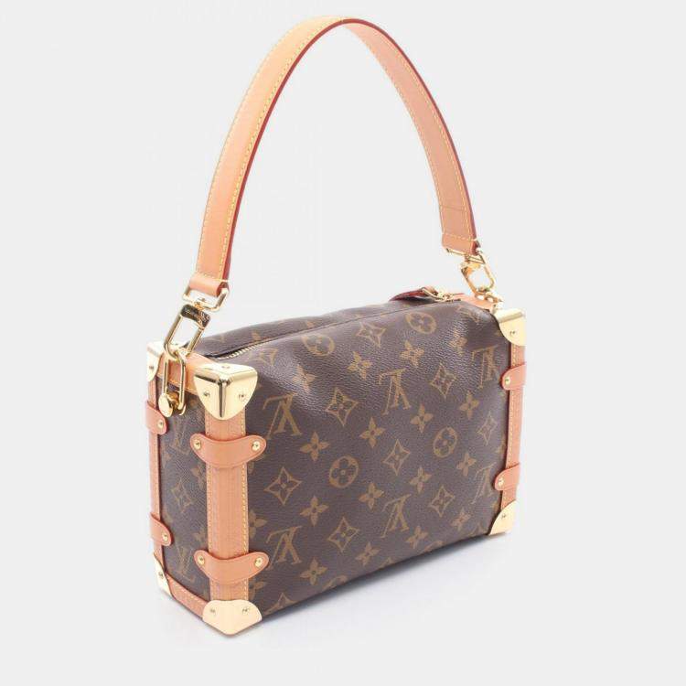 Pre Owned Louis Vuitton Side Trunk MM Brown Monogram Canvas Shoulder Bag