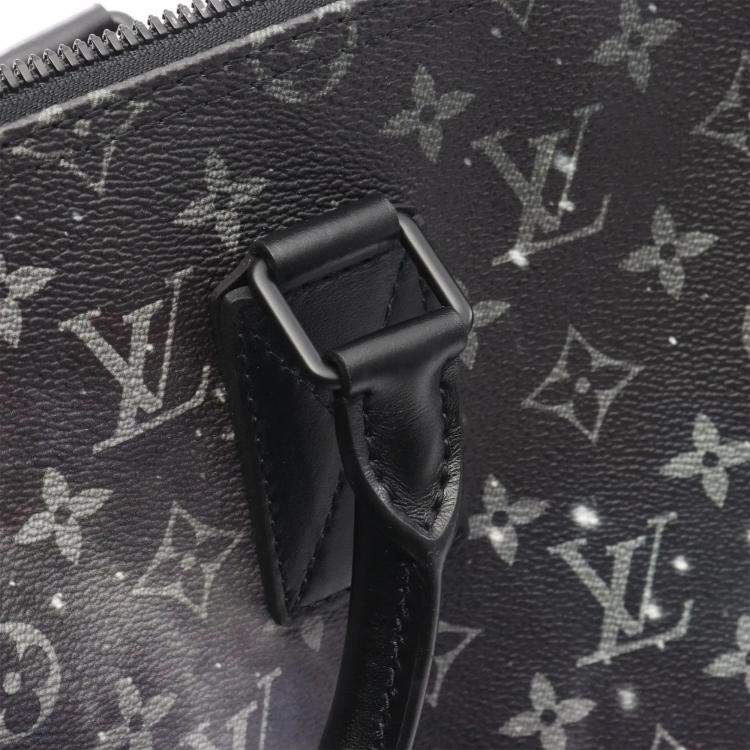 Pre Owned Louis Vuitton Keepall Bandouliere 50 Black Monogram Galaxy Shoulder Bag