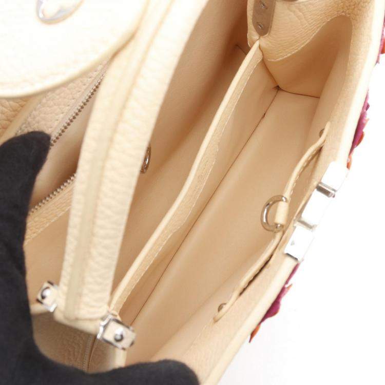 Pre Owned Louis Vuitton Capucines BB Beige Clémence Leather Shoulder Bag