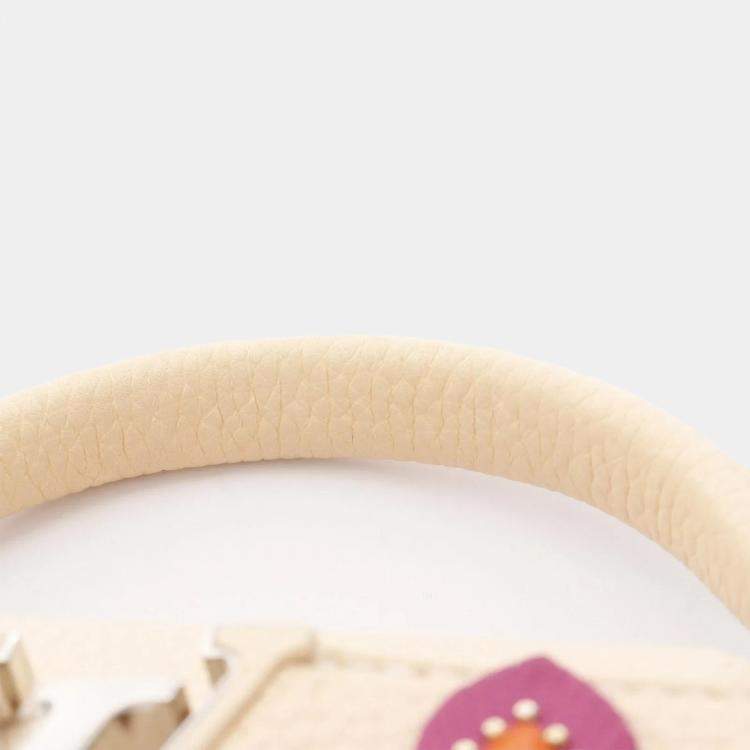 Pre Owned Louis Vuitton Capucines BB Beige Clémence Leather Shoulder Bag