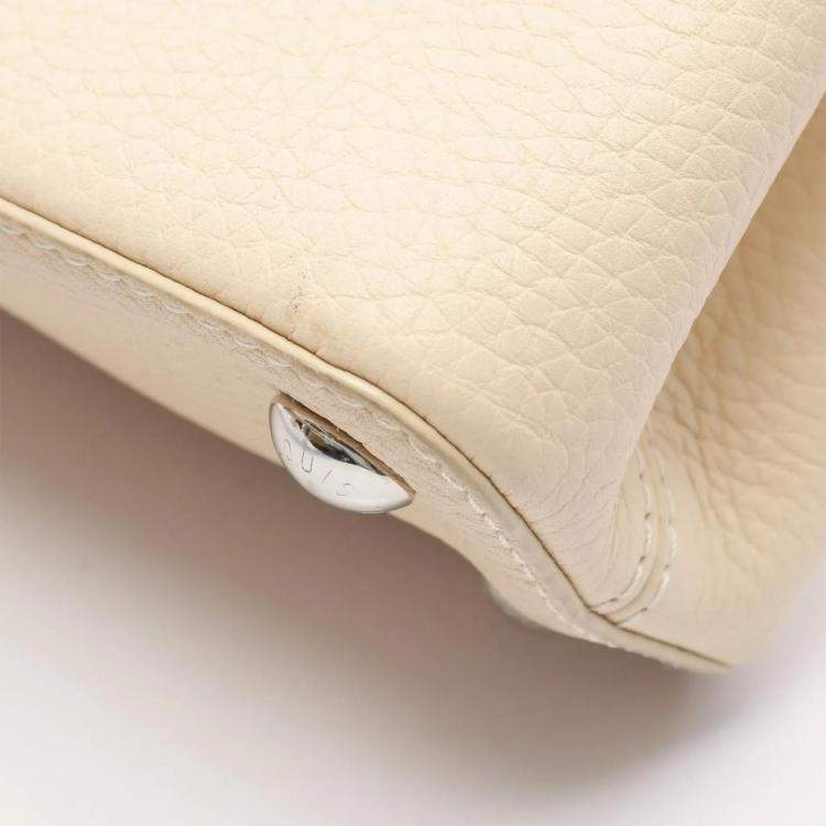 Pre Owned Louis Vuitton Capucines BB Beige Clémence Leather Shoulder Bag
