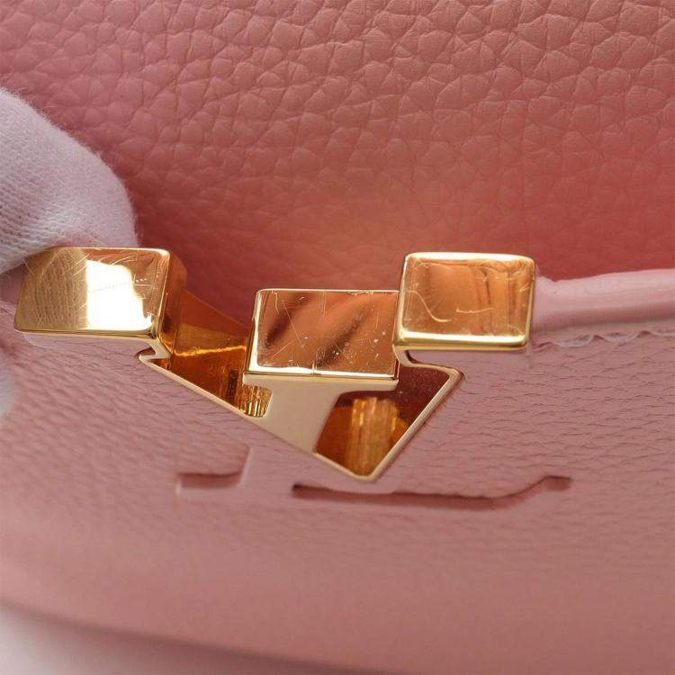 Pre Owned Louis Vuitton Capucines BB Pink Taurillon Leather Shoulder Bag