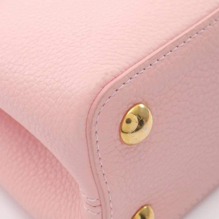 Pre Owned Louis Vuitton Capucines BB Pink Taurillon Leather Shoulder Bag