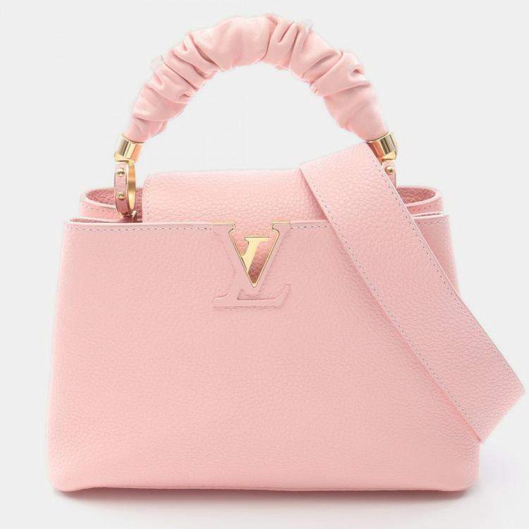 Pre Owned Louis Vuitton Capucines BB Pink Taurillon Leather Shoulder Bag