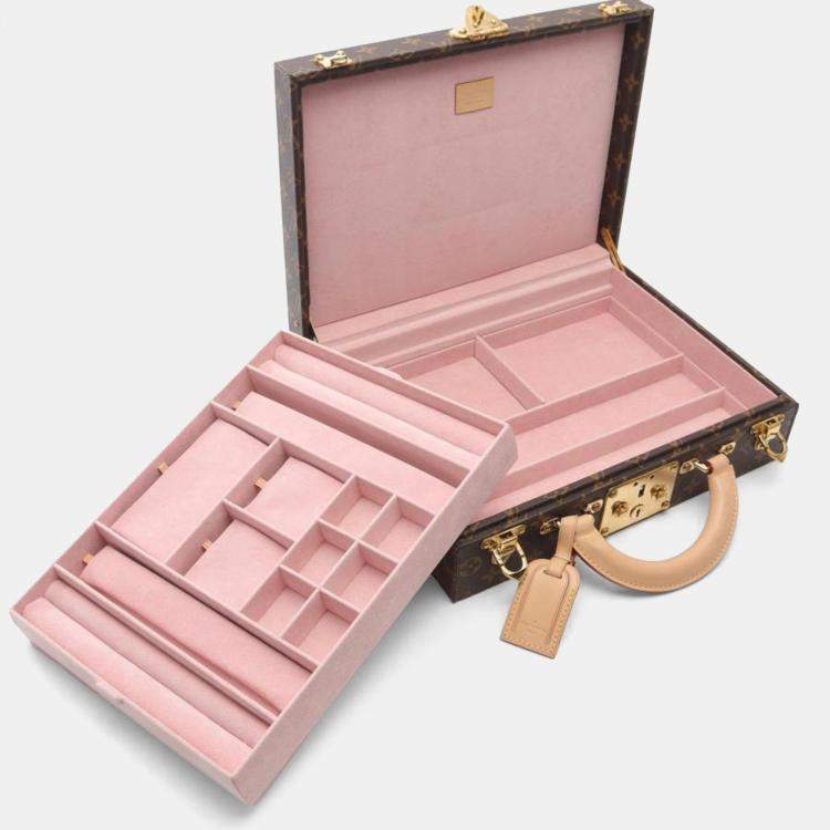 Pre Owned Louis Vuitton Boite Bijou Rose Ballerine Brown Monogram Bag