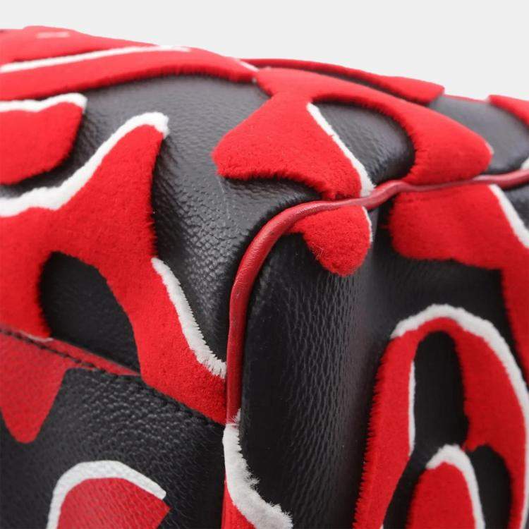 Pre Owned Louis Vuitton X UF Keepall Bandoulière 45 Black/Red Shoulder Bag