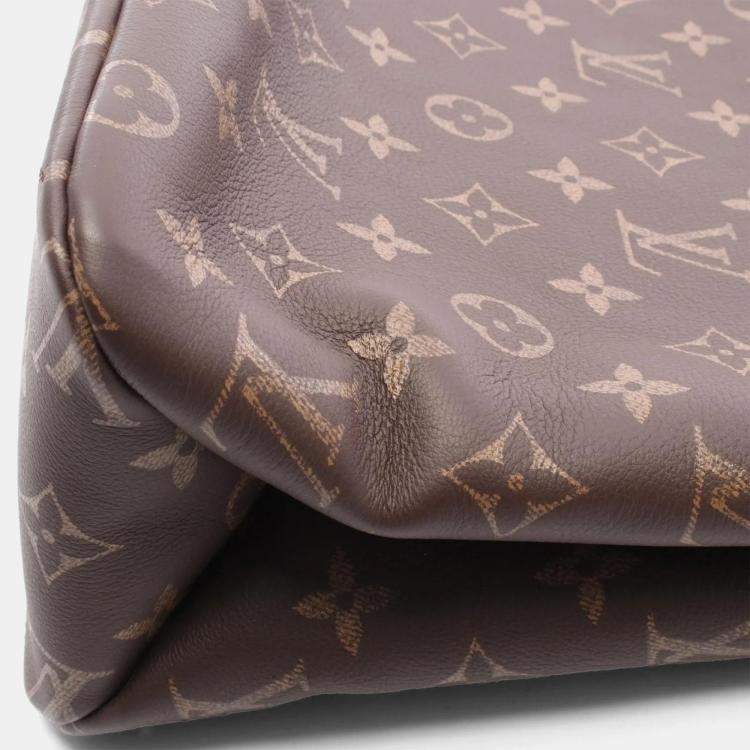Pre Owned Louis Vuitton Shopper MM Brown Monogram Canvas Tote Bag