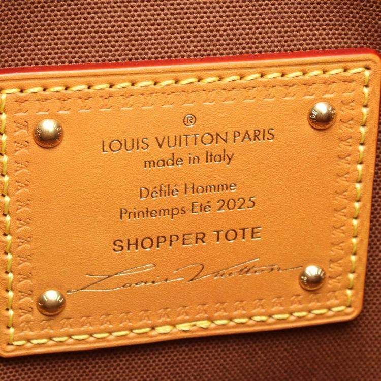 Pre Owned Louis Vuitton Shopper MM Brown Monogram Canvas Tote Bag
