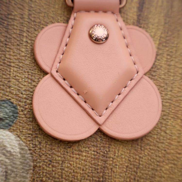 Pre Owned Louis Vuitton x Jeff Koons Masters Fragonard Montaigne MM Pink/Brown Leather Satchel Bag