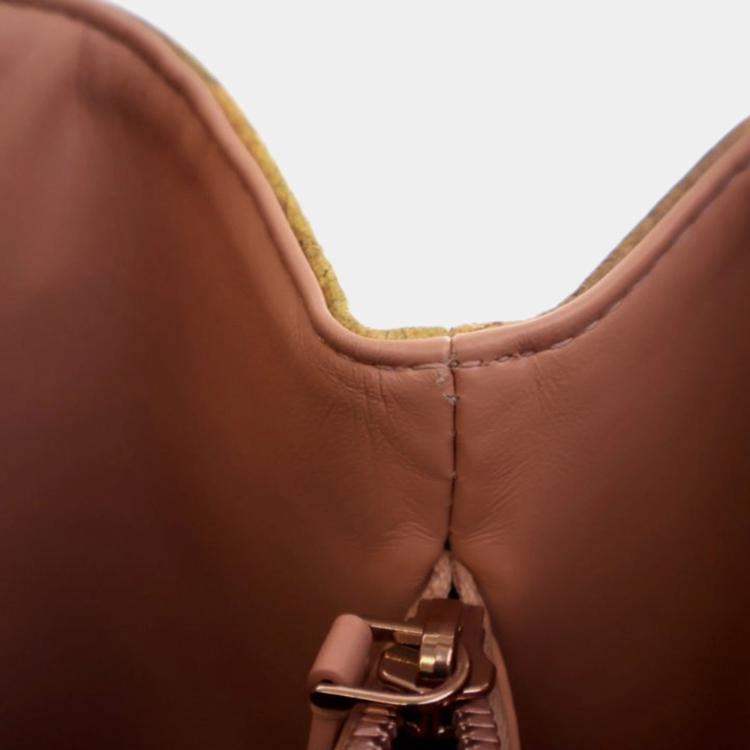 Pre Owned Louis Vuitton x Jeff Koons Masters Fragonard Montaigne MM Pink/Brown Leather Satchel Bag