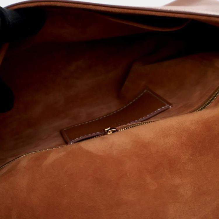 Pre Owned Louis Vuitton Soft Twist Brown Calfskin Shoulder Bag