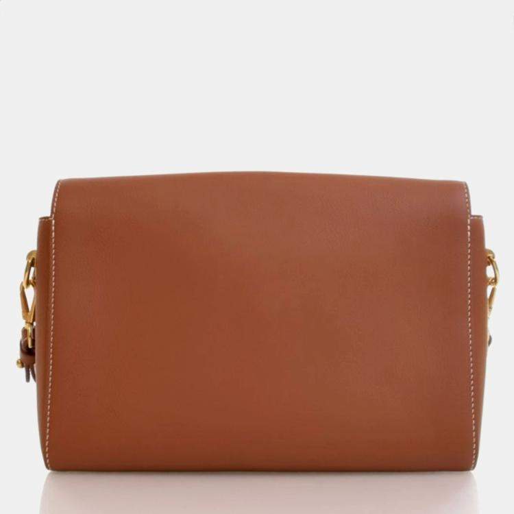 Pre Owned Louis Vuitton Soft Twist Brown Calfskin Shoulder Bag