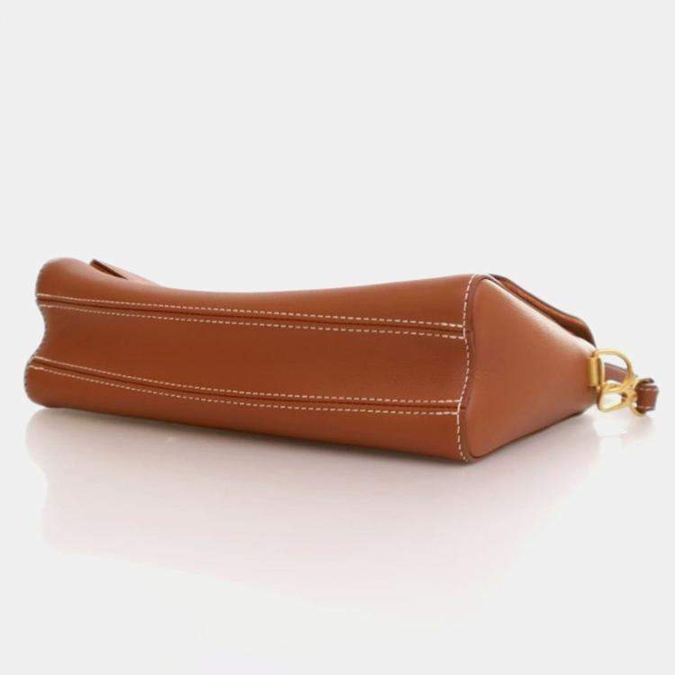 Pre Owned Louis Vuitton Soft Twist Brown Calfskin Shoulder Bag