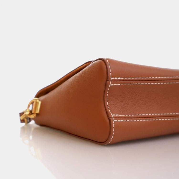 Pre Owned Louis Vuitton Soft Twist Brown Calfskin Shoulder Bag