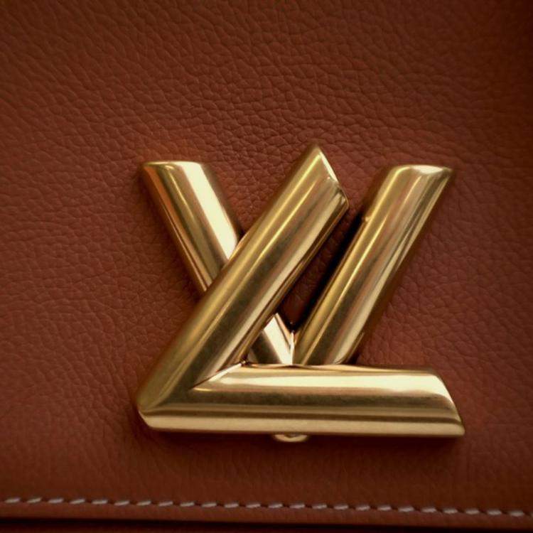 Pre Owned Louis Vuitton Soft Twist Brown Calfskin Shoulder Bag