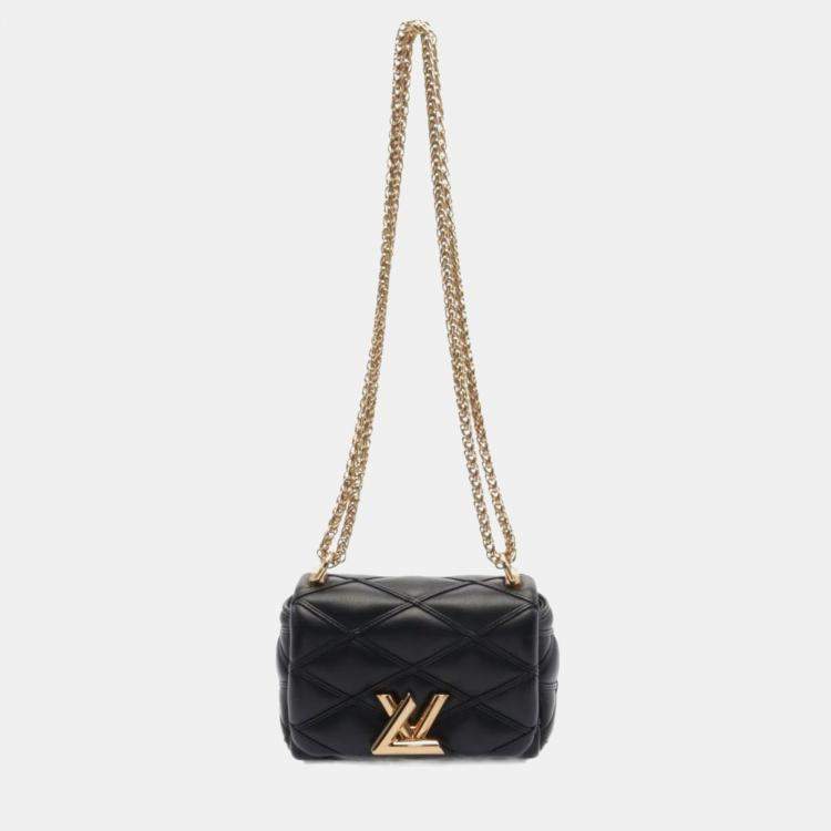 Pre Owned Louis Vuitton Pico GO-14 Black Leather Shoulder Bag