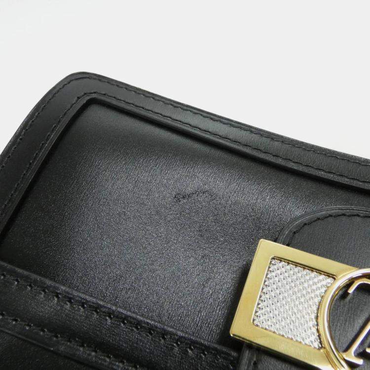 Pre Owned Louis Vuitton Dauphine MM Black Leather Shoulder Bag
