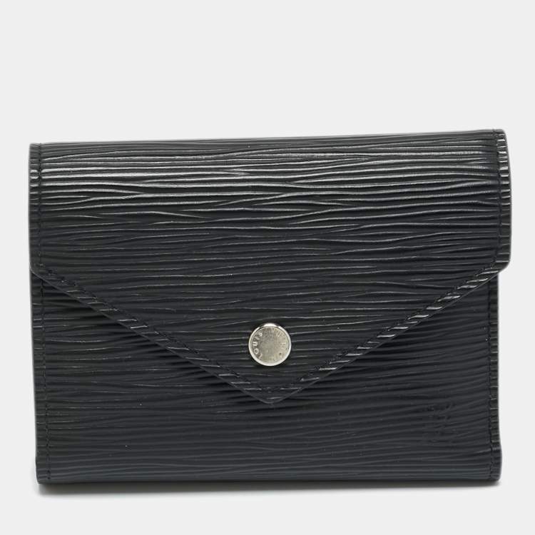 Pre Owned Louis Vuitton Black Epi Leather Victorine Wallet
