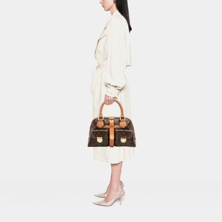 Pre Owned Louis Vuitton Brown Monogram Manhattan GM