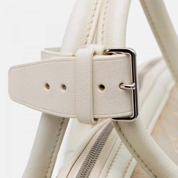 Pre Owned Louis Vuitton White Monogram Transparence Lockit East-West