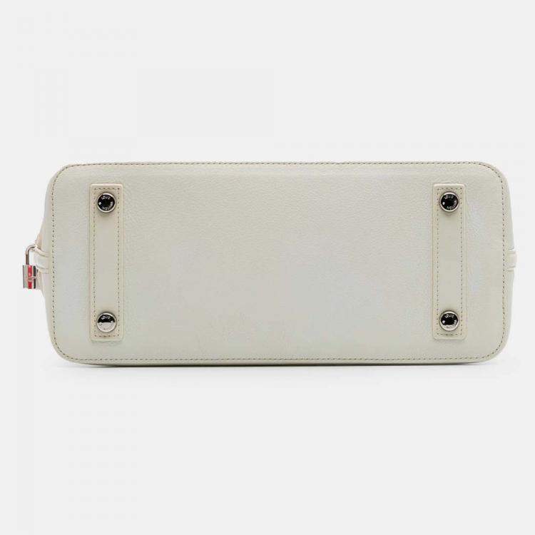 Pre Owned Louis Vuitton White Monogram Transparence Lockit East-West