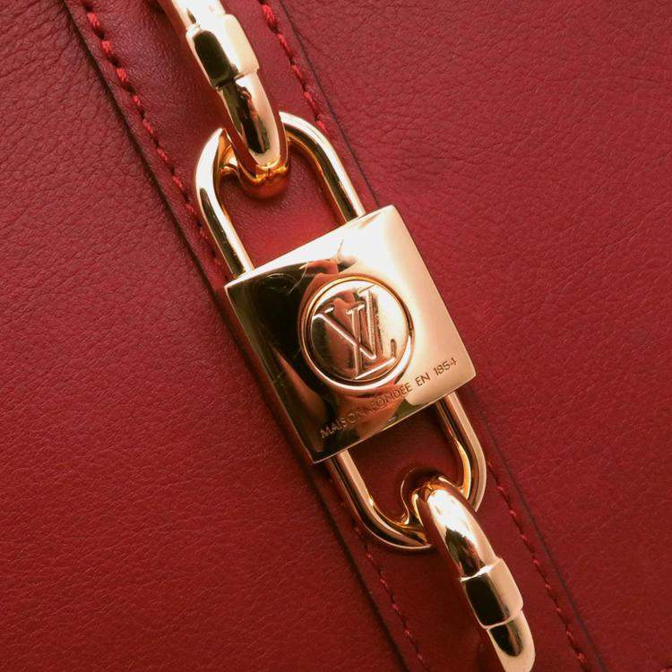 Pre Owned Louis Vuitton Rendezvous Red Leather Shoulder Bag