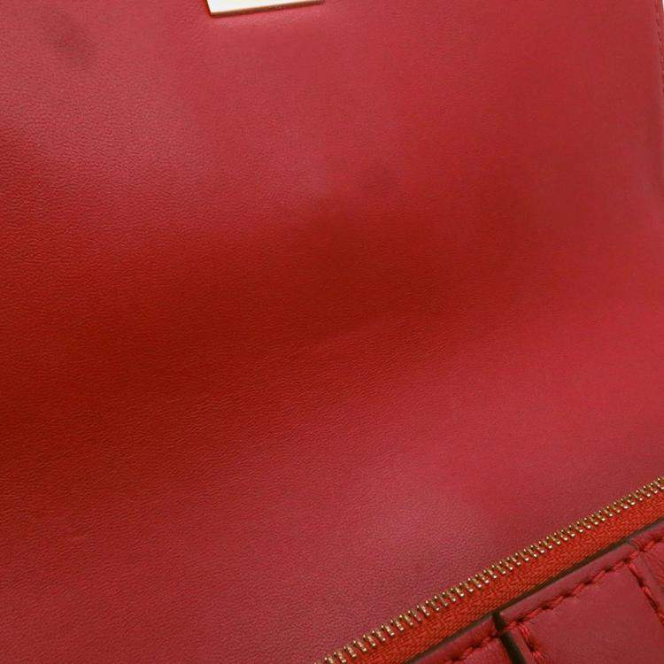 Pre Owned Louis Vuitton Rendezvous Red Leather Shoulder Bag