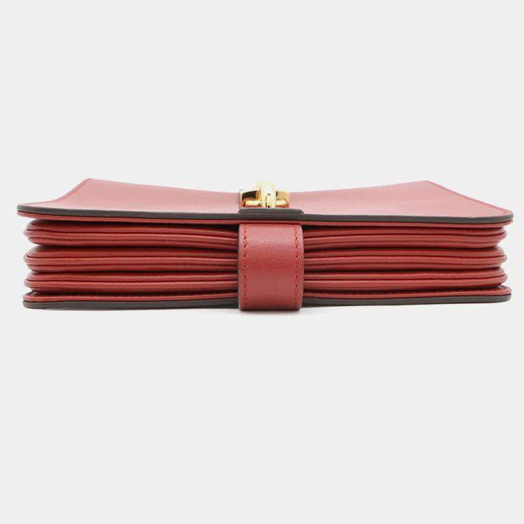 Pre Owned Louis Vuitton Rendezvous Red Leather Shoulder Bag
