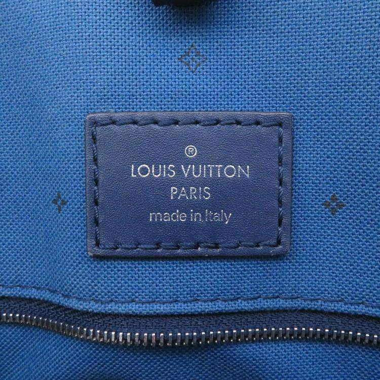 Pre Owned Louis Vuitton OnTheGo Blue Monogram LV Escale Size GM