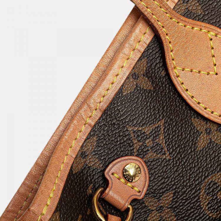 Pre Owned Louis Vuitton Brown Monogram Neverfull PM