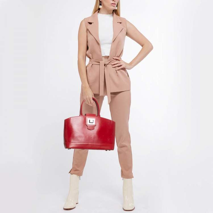 Pre Owned Louis Vuitton Carmine Epi Leather Mirabeau PM Bag