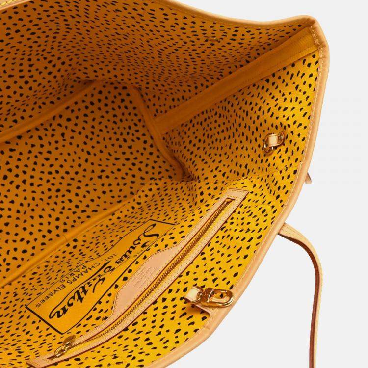 Pre Owned Louis Vuitton Neverfull MM Waves Jaune Monogram Canvas Tote Bag