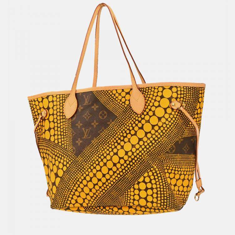 Pre Owned Louis Vuitton Neverfull MM Waves Jaune Monogram Canvas Tote Bag