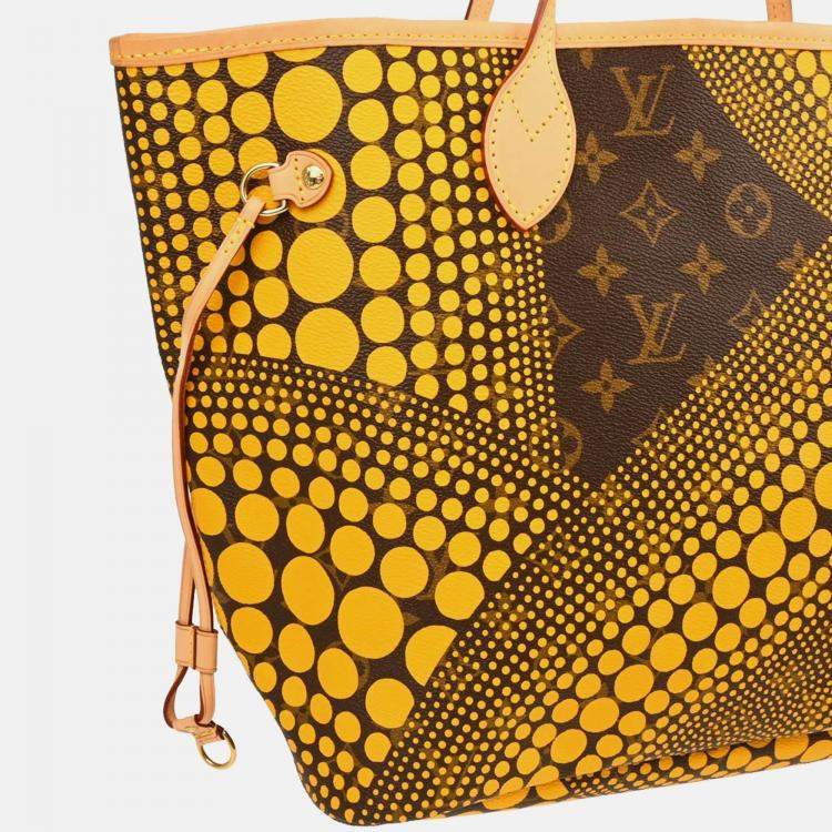 Pre Owned Louis Vuitton Neverfull MM Waves Jaune Monogram Canvas Tote Bag