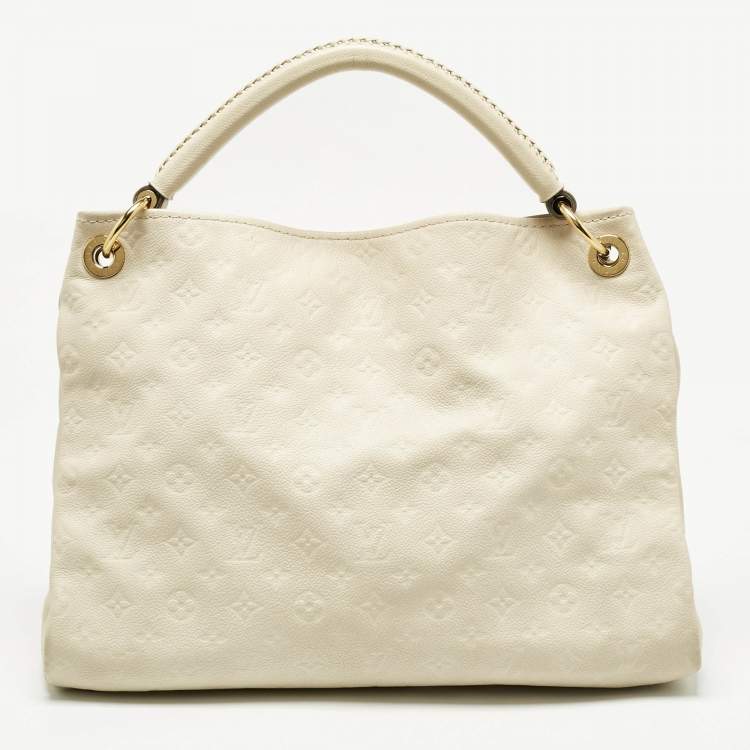 Pre Owned Louis Vuitton Neige Monogram Empreinte Leather Artsy MM Bag
