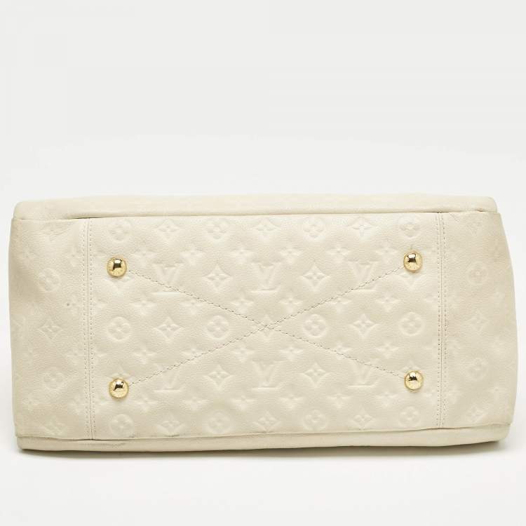 Pre Owned Louis Vuitton Neige Monogram Empreinte Leather Artsy MM Bag