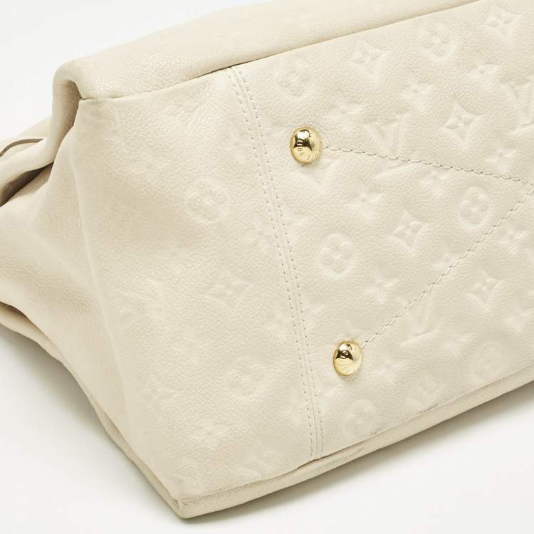 Pre Owned Louis Vuitton Neige Monogram Empreinte Leather Artsy MM Bag