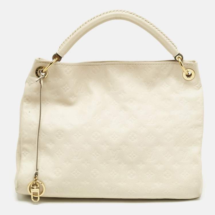 Pre Owned Louis Vuitton Neige Monogram Empreinte Leather Artsy MM Bag