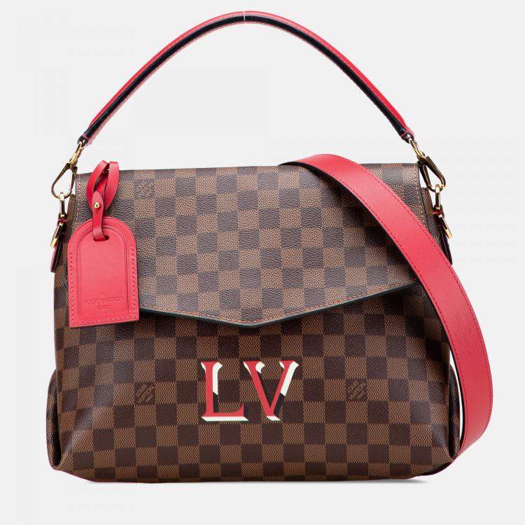 Pre Owned Louis Vuitton Brown/Red Damier Ebene Beaubourg MM Bag