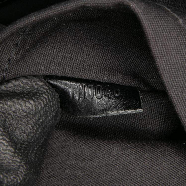Pre Owned Louis Vuitton Black Grey Quilted Monogram Denim Musette
