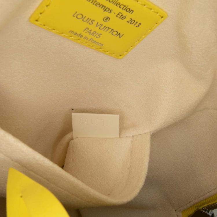 Pre Owned Louis Vuitton Yellow Damier Facette Speedy Cube PM Bag
