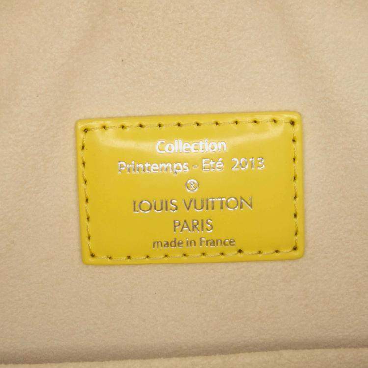 Pre Owned Louis Vuitton Yellow Damier Facette Speedy Cube PM Bag