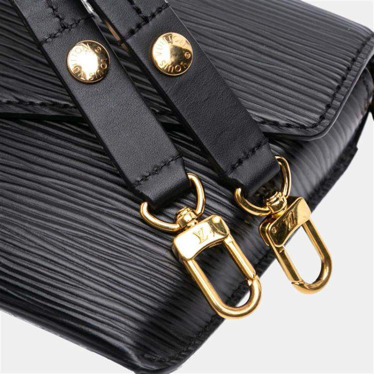 Pre Owned Louis Vuitton Black Epi Padlock On Strap
